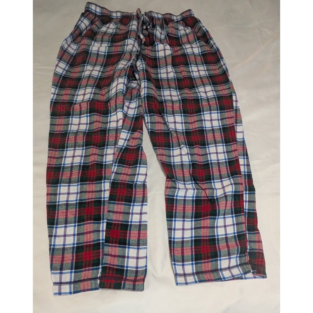 Nautica Pajama Pants Mens Large Multicolor Excellent Plaid Cotton Sleepwear